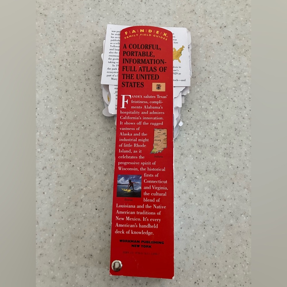 Fandex Family Field Guides: 50 United States Flash Cards Handheld Fan-style Deck - Picture 3 of 5